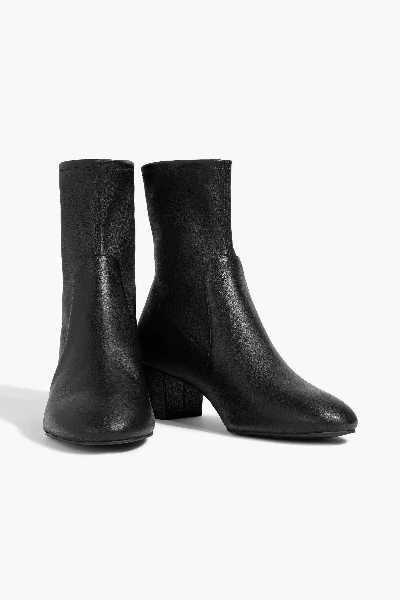 Stuart Weitzman Sofia 50 Stretch-Leather Sock Boots Black Women's