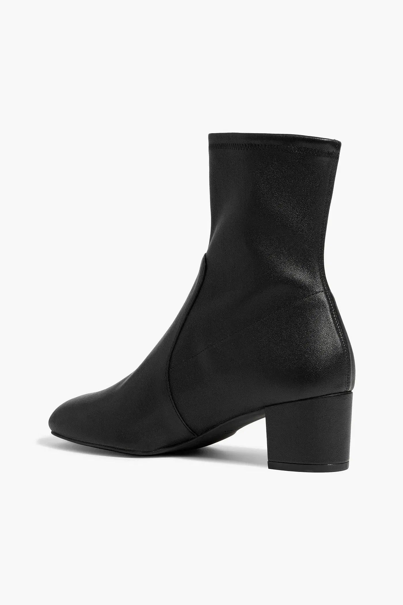 Stuart Weitzman Sofia 50 Stretch-Leather Sock Boots Black Women's