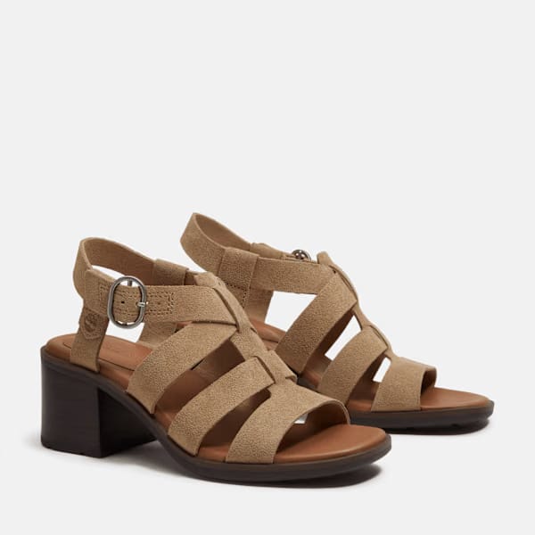 Timberland Bellevaux Fisherman Sandal Beige Suede Women'S