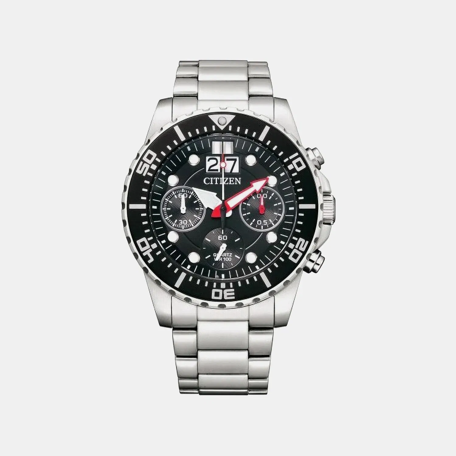 Citizen Men Quartz Black Dial Chronograph Stainless Steel Ai7000-83E