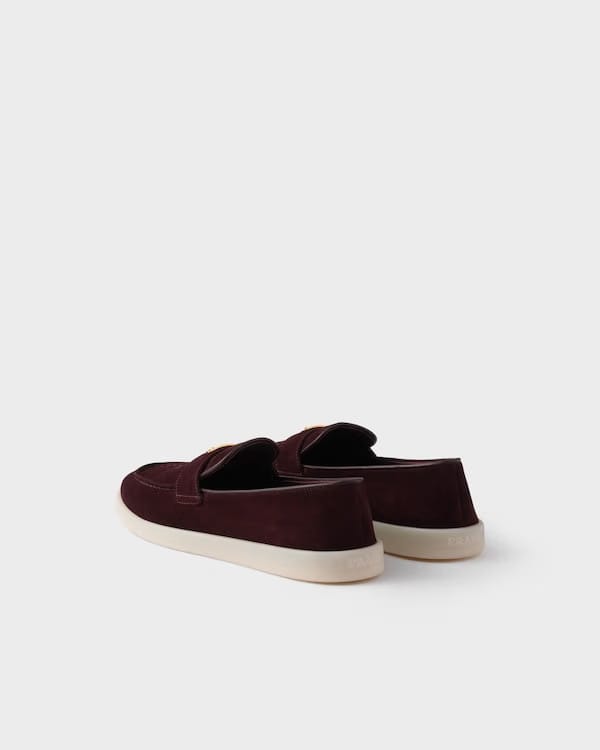 Burgundy Suede leather loafers