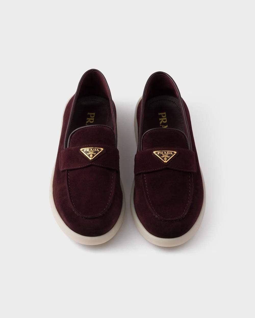 Burgundy Suede leather loafers