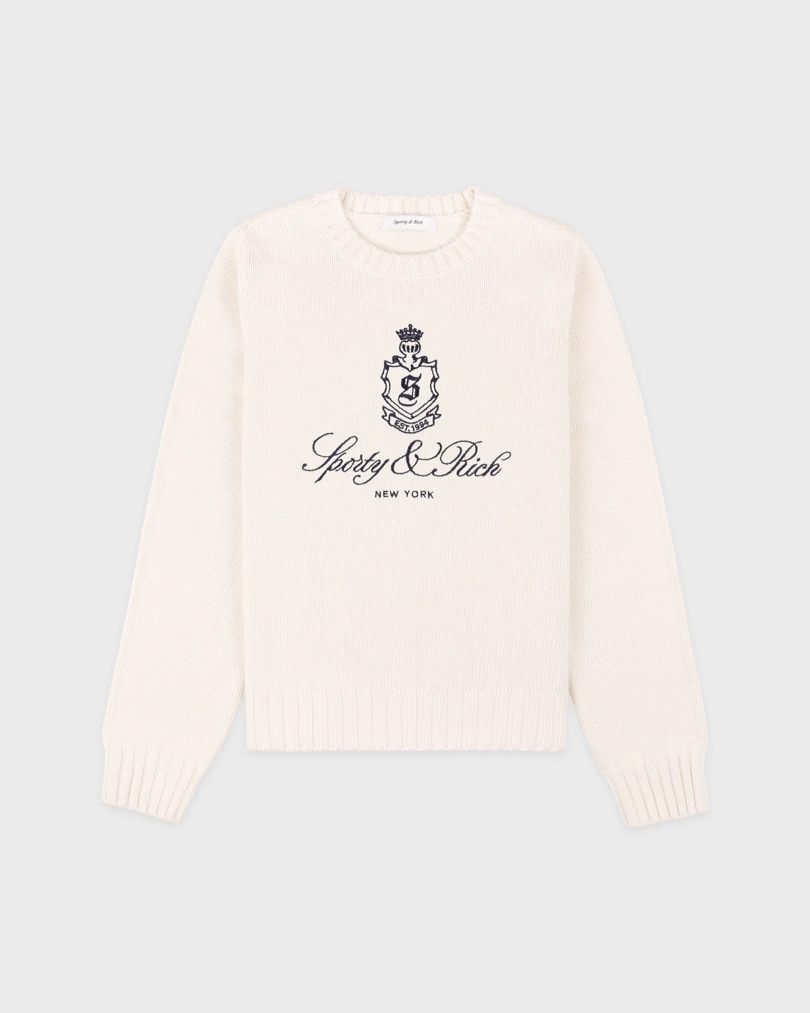 Vendome Knitted Sweater - Ecru/Navy