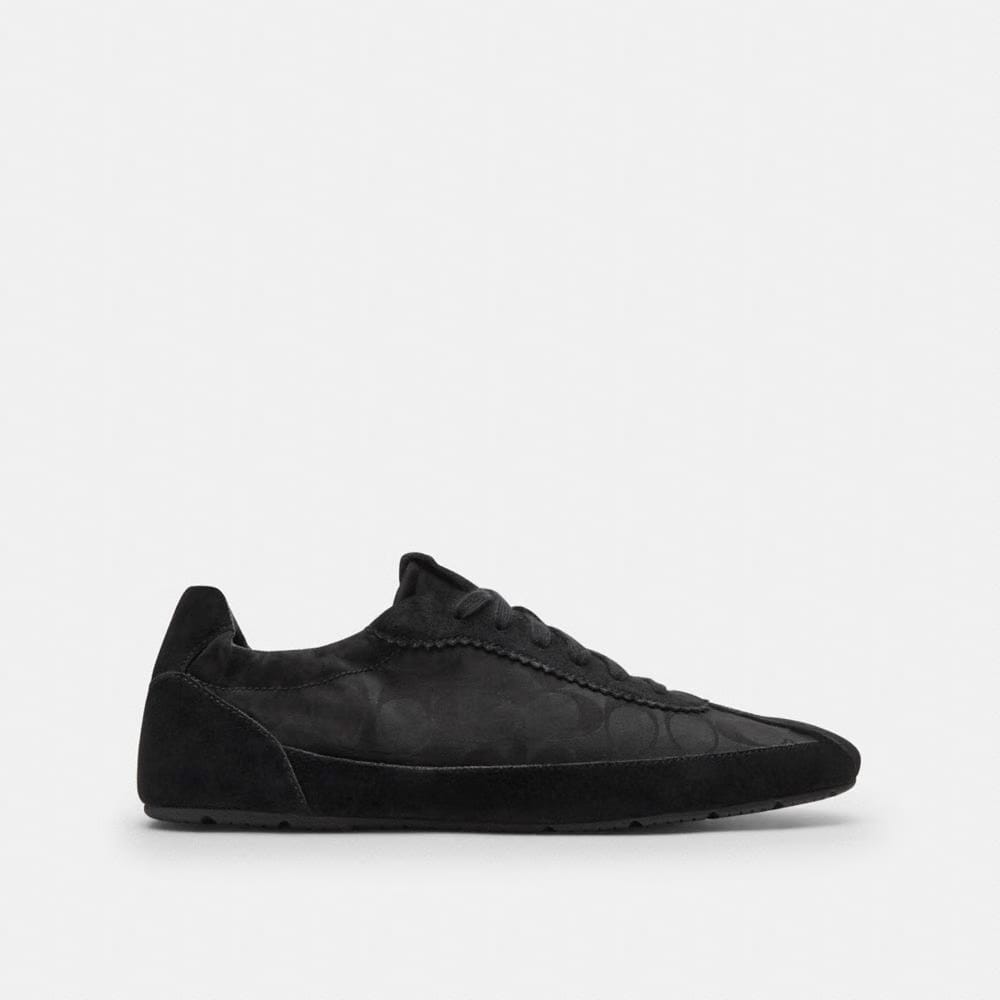 Men's Coach Soft Sneaker In Signature Nylon Black