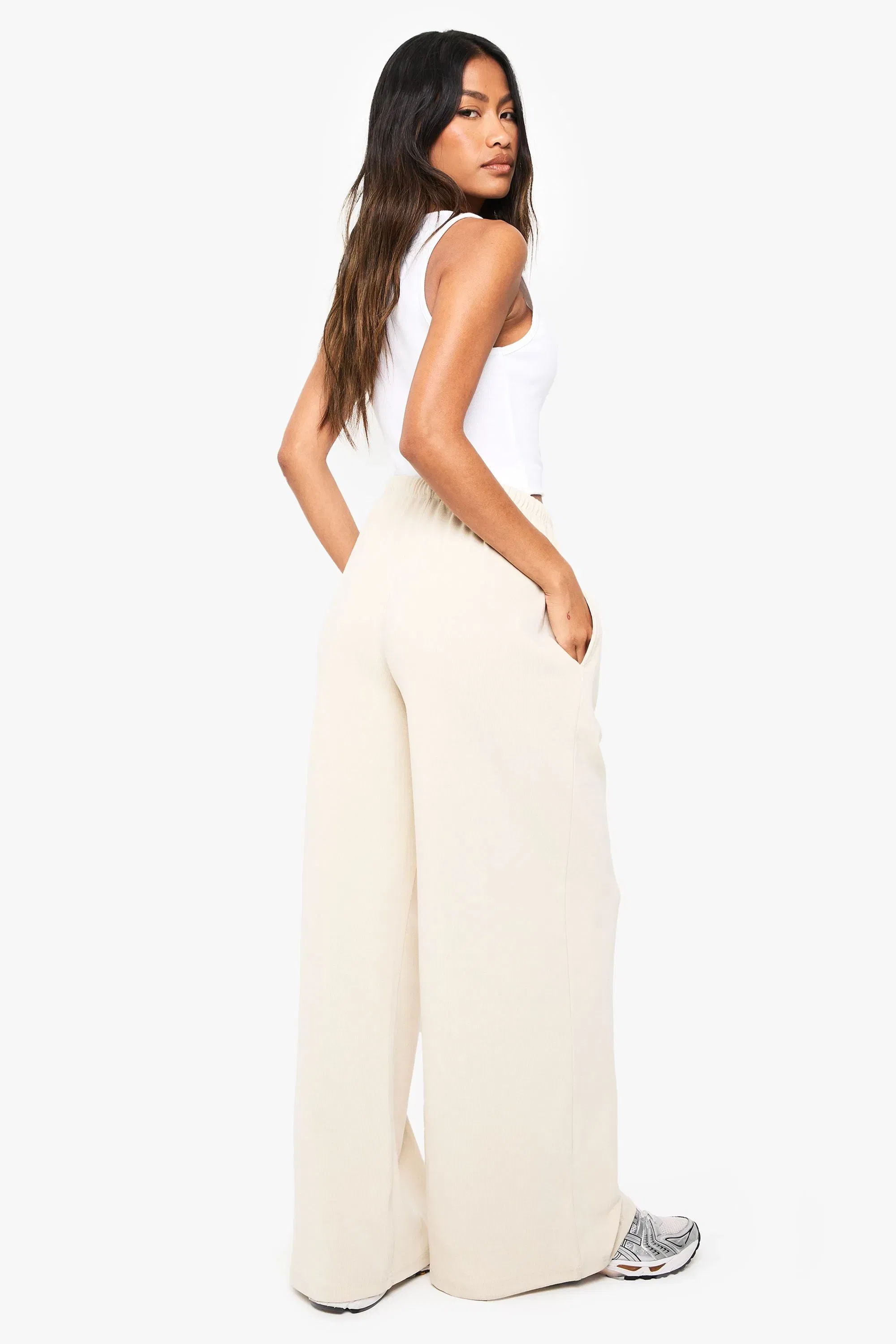 Basic Rib Straight Leg Trouser