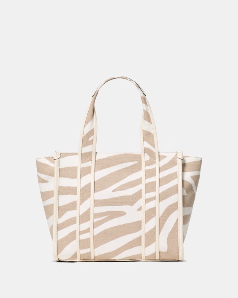 KateSpade Kip Zebra Cargo Small Tote Bag Light Fawn Multi