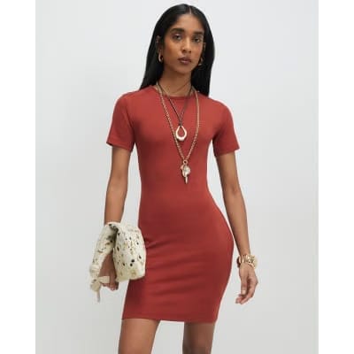 Orange T-Shirt Dress
