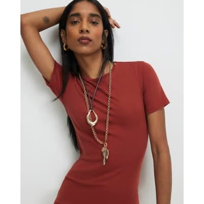 Orange T-Shirt Dress