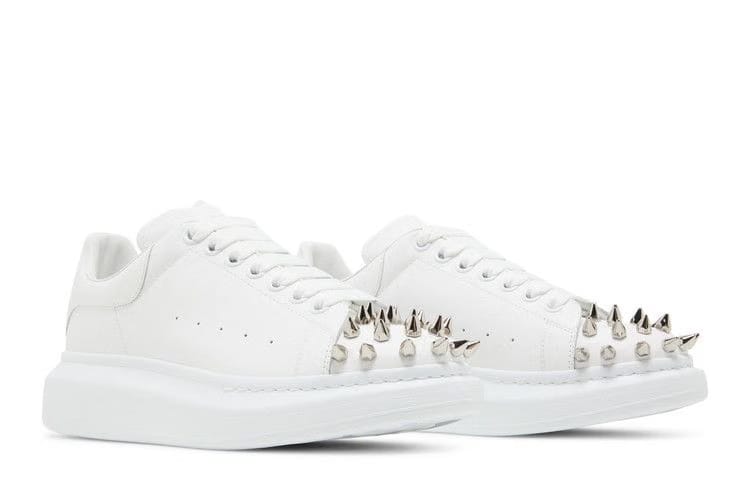 Alexander McQueen Oversized Sneaker Studded - White Silver