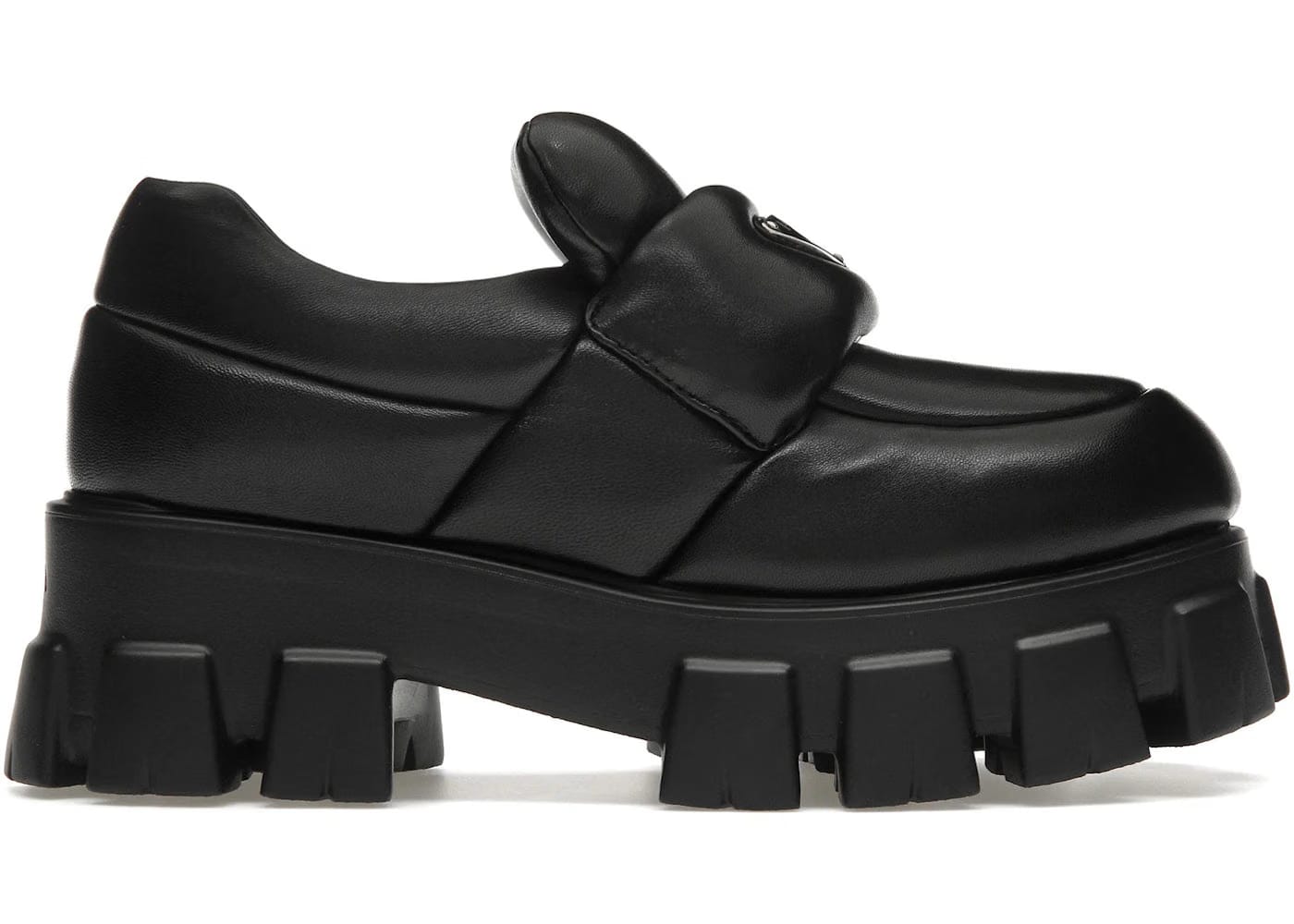 Prada Soft Padded 55Mm Loafers Black Nappa Leather