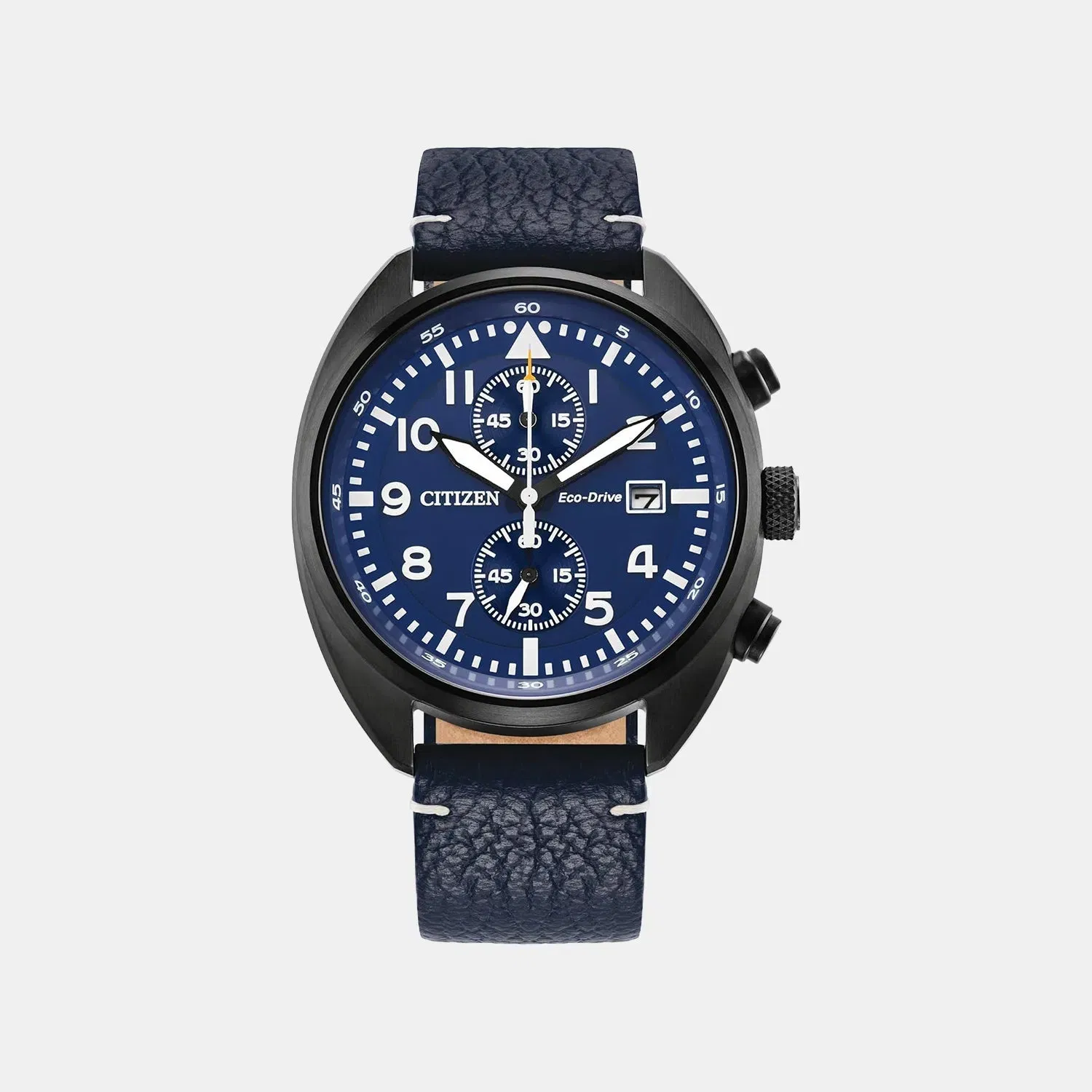 Citizen Men Quartz Blue Dial Analog Leather Watch Ca7048-08L