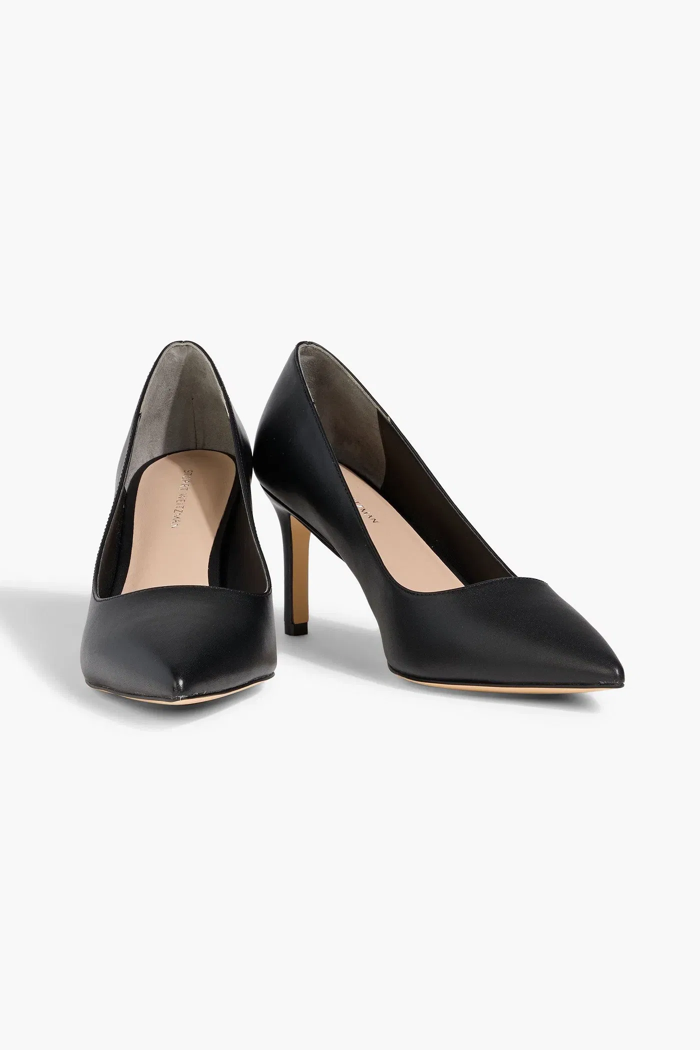 Stuart Weitzman Leigh 75 Leather Pumps Black Women's