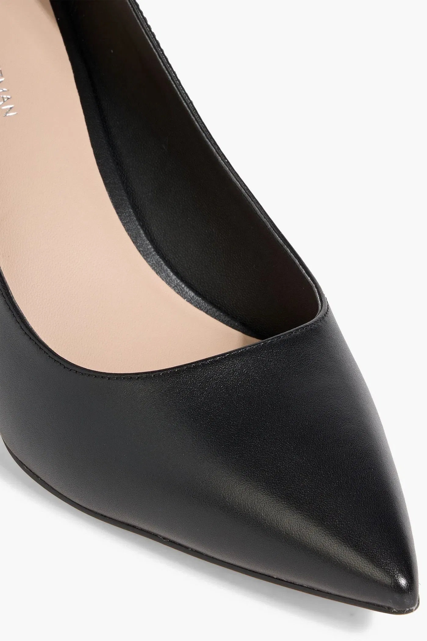 Stuart Weitzman Leigh 75 Leather Pumps Black Women's
