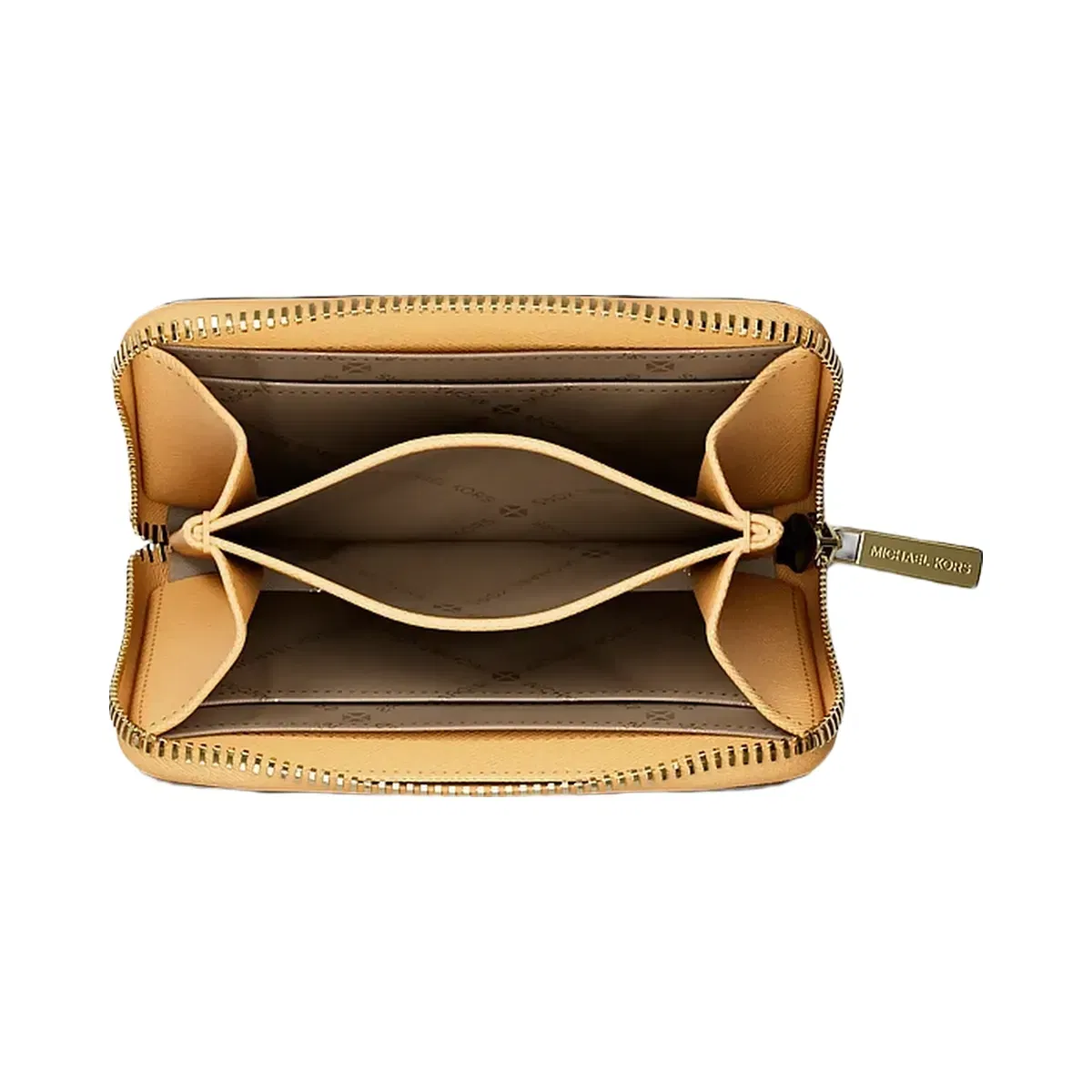 Michael Kors Jet Set Travel Medium Saffiano Leather Wallet Honeywheat