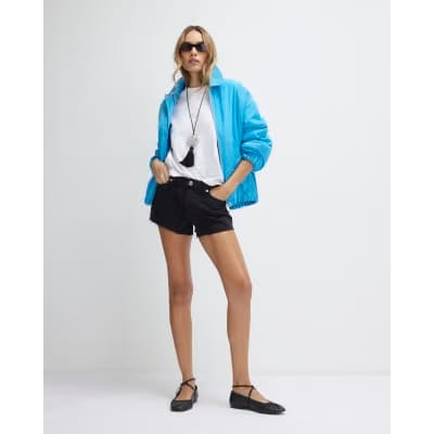 Black Hotpant Denim Shorts