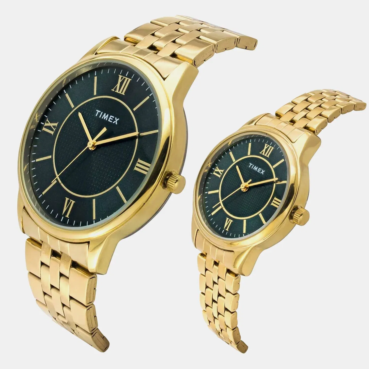 Timex Trendline Couple Quartz Dial Analog Stainless Steel Watch Tw00Pr331