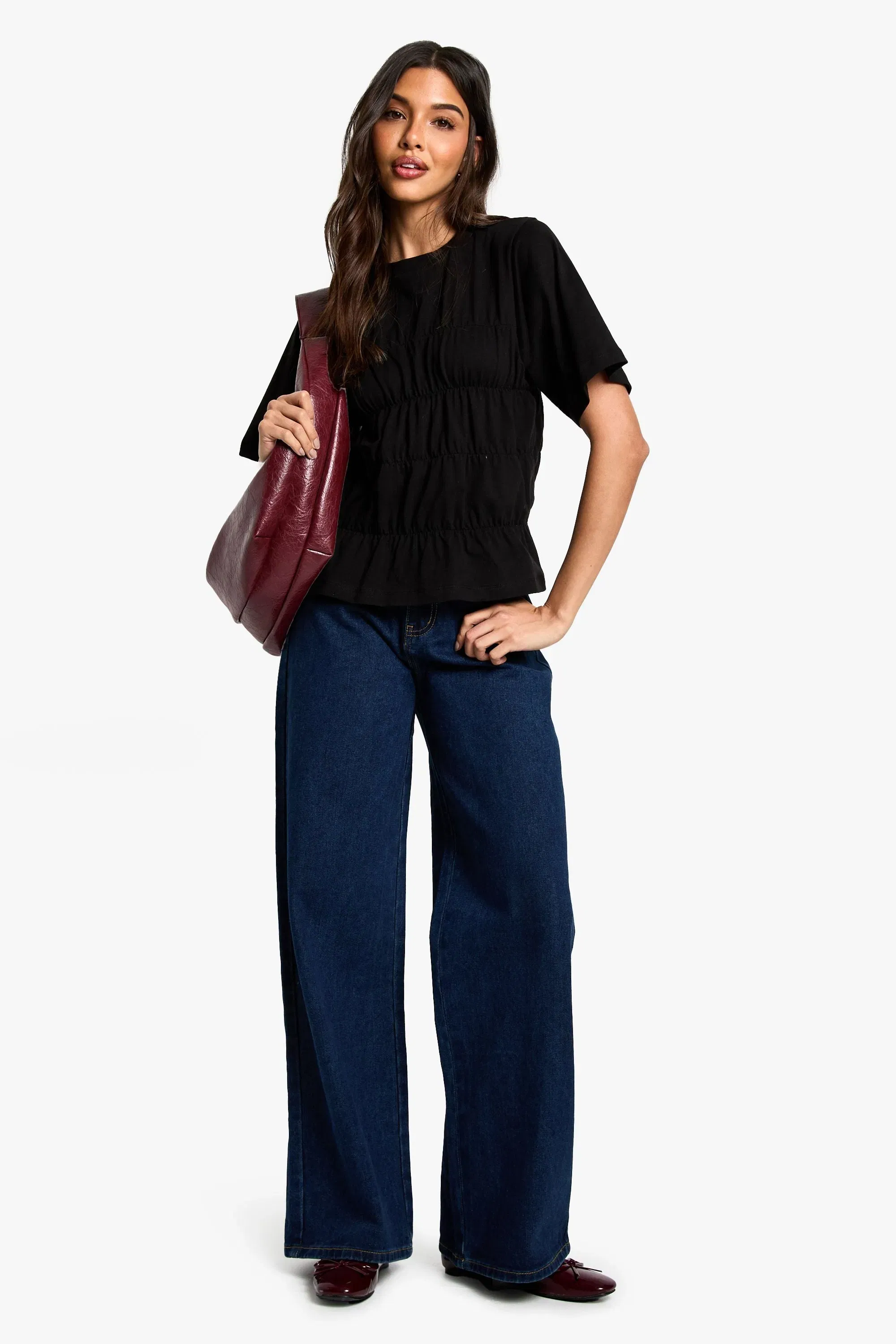 Shirred Cap Sleeve Top