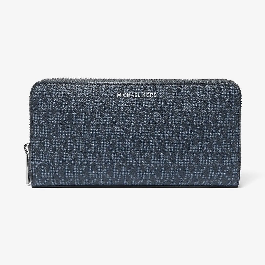 Michael Kors Cooper Logo Zip-Around Wallet Admrl/Plblue