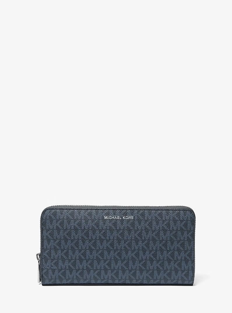 Michael Kors Cooper Logo Zip-Around Wallet Admrl/Plblue