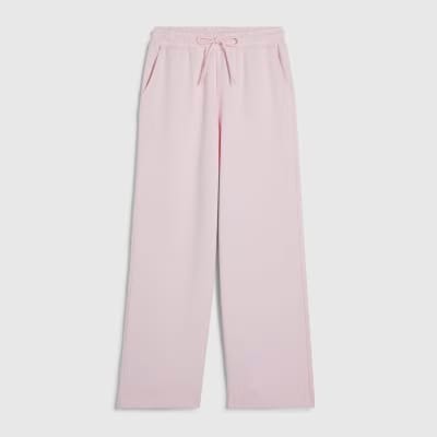Petite Pink Premium Wide Leg Joggers
