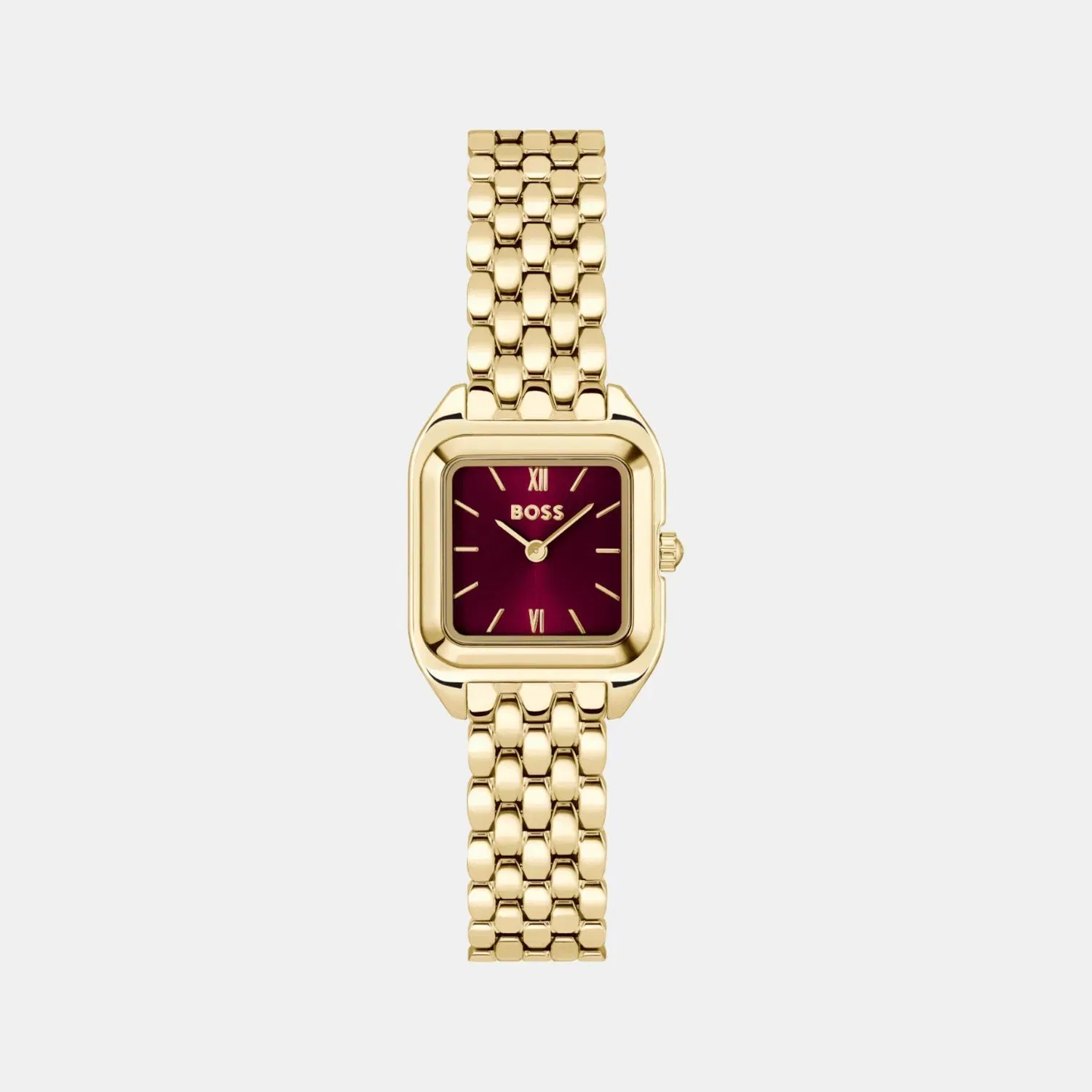 Boss Mae Petite Women Quartz Red Dial Analog Stainless Steel Watch 1502824