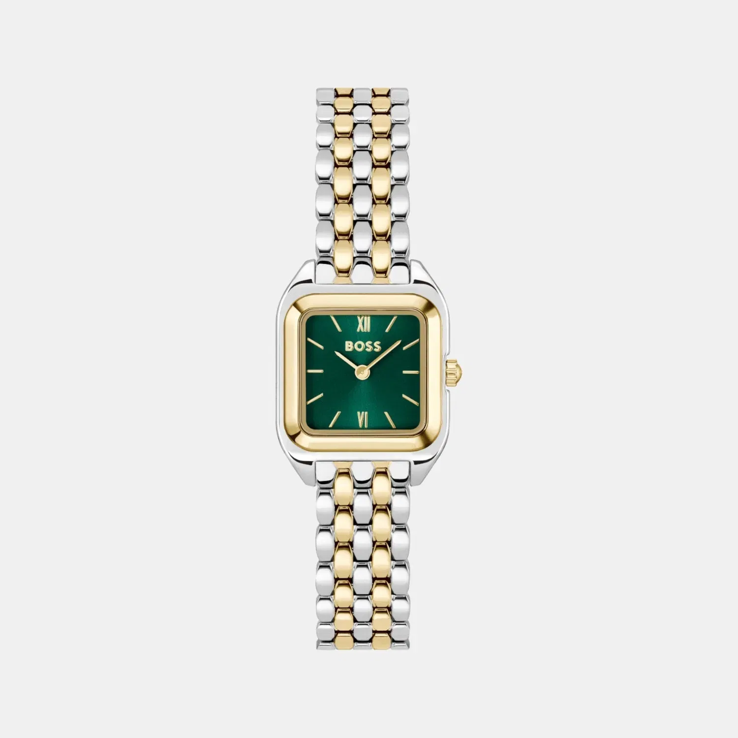Boss Mae Petite Women Quartz Green Dial Analog Stainless Steel Watch 1502822