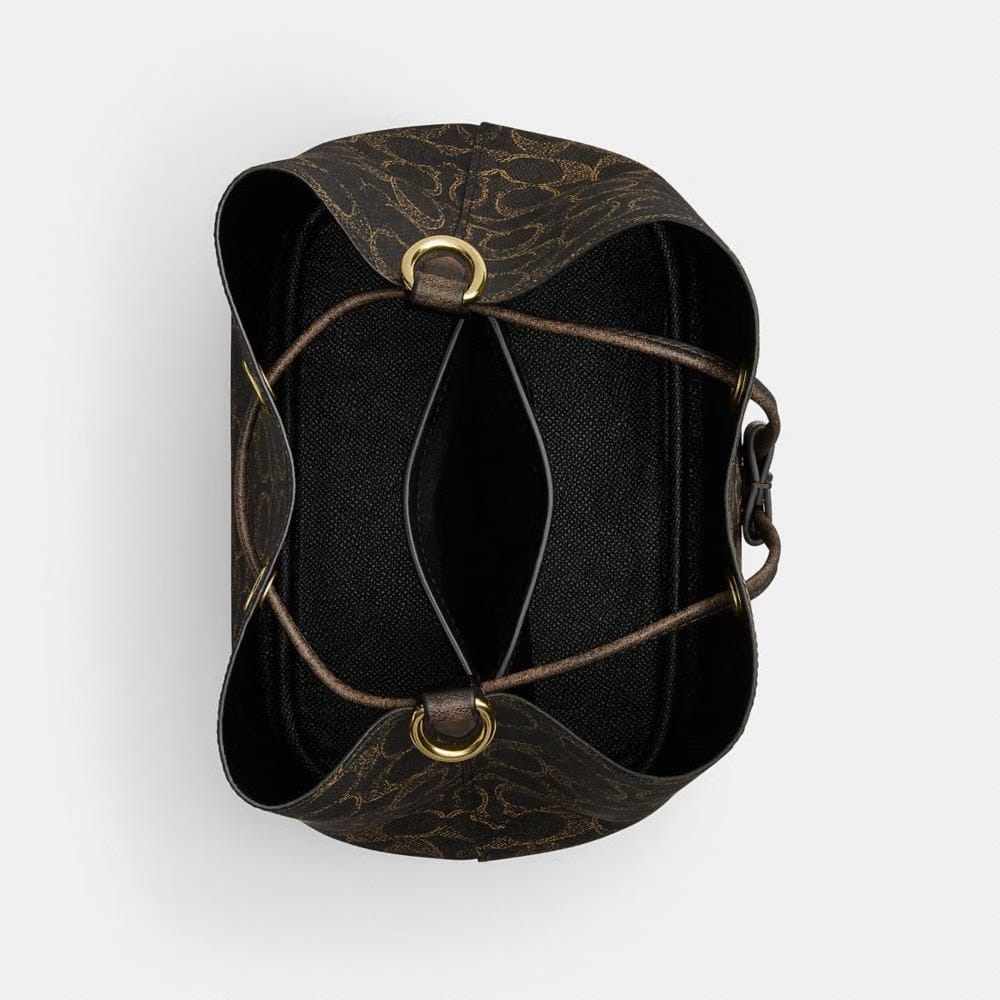Rowan Bucket Bag In Loved Signature Canvas With Charms