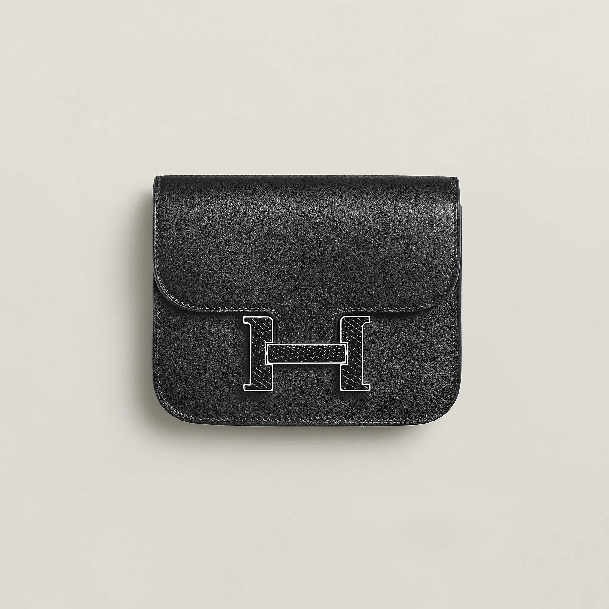 Hermes Constance Slim Wallet Noir