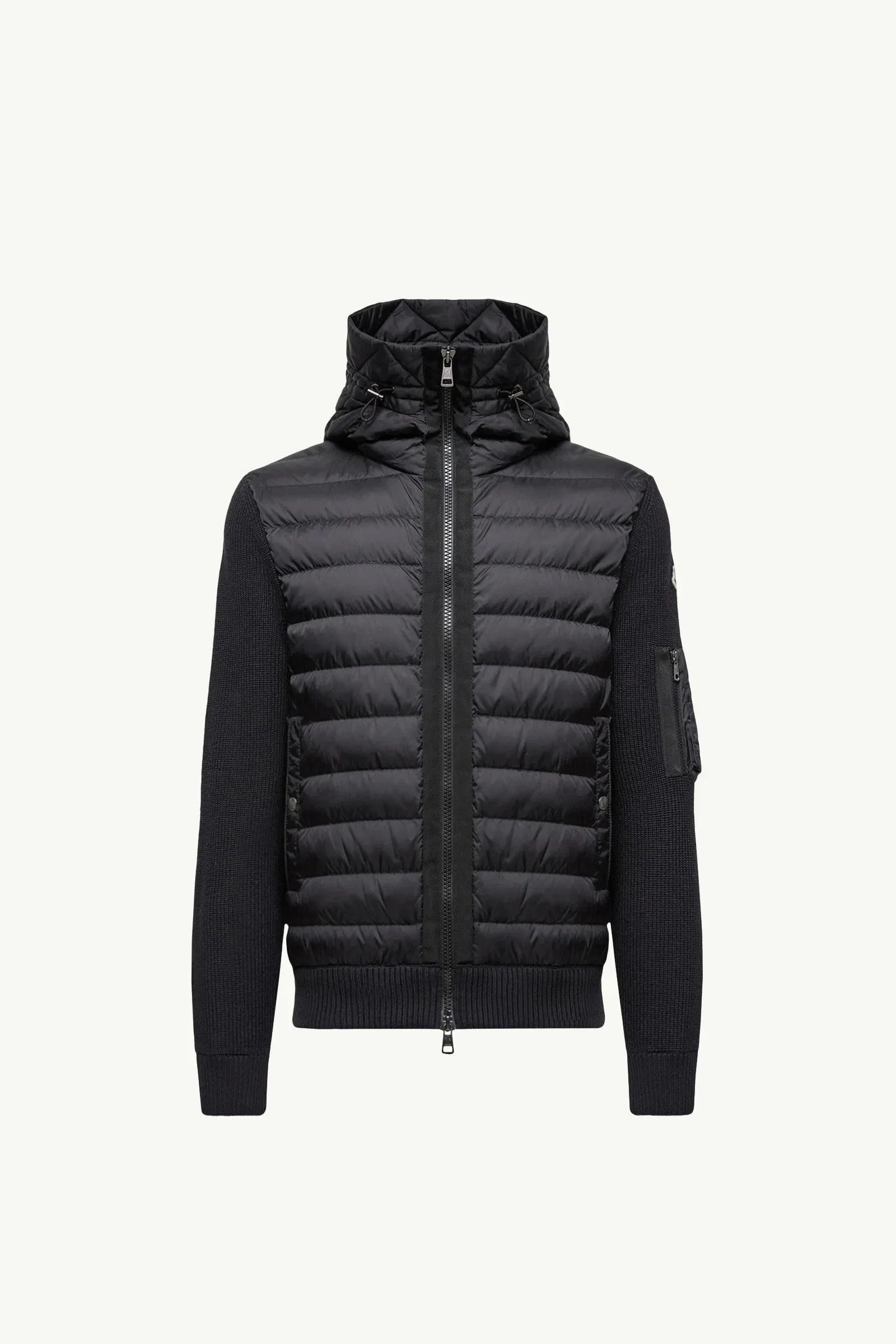 Moncler Padded Zip-Up Cardigan Black Black