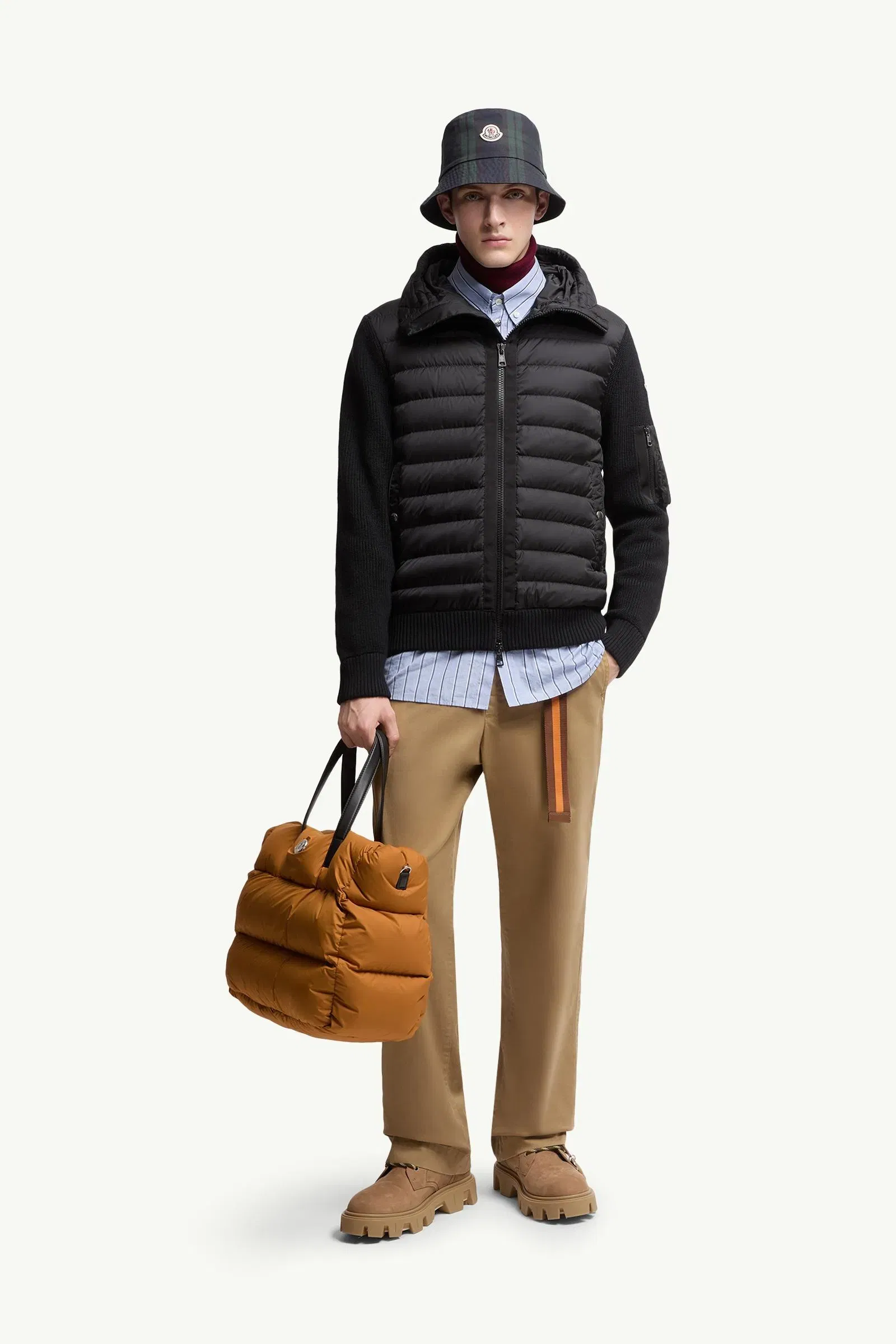 Moncler Padded Zip-Up Cardigan Black Black