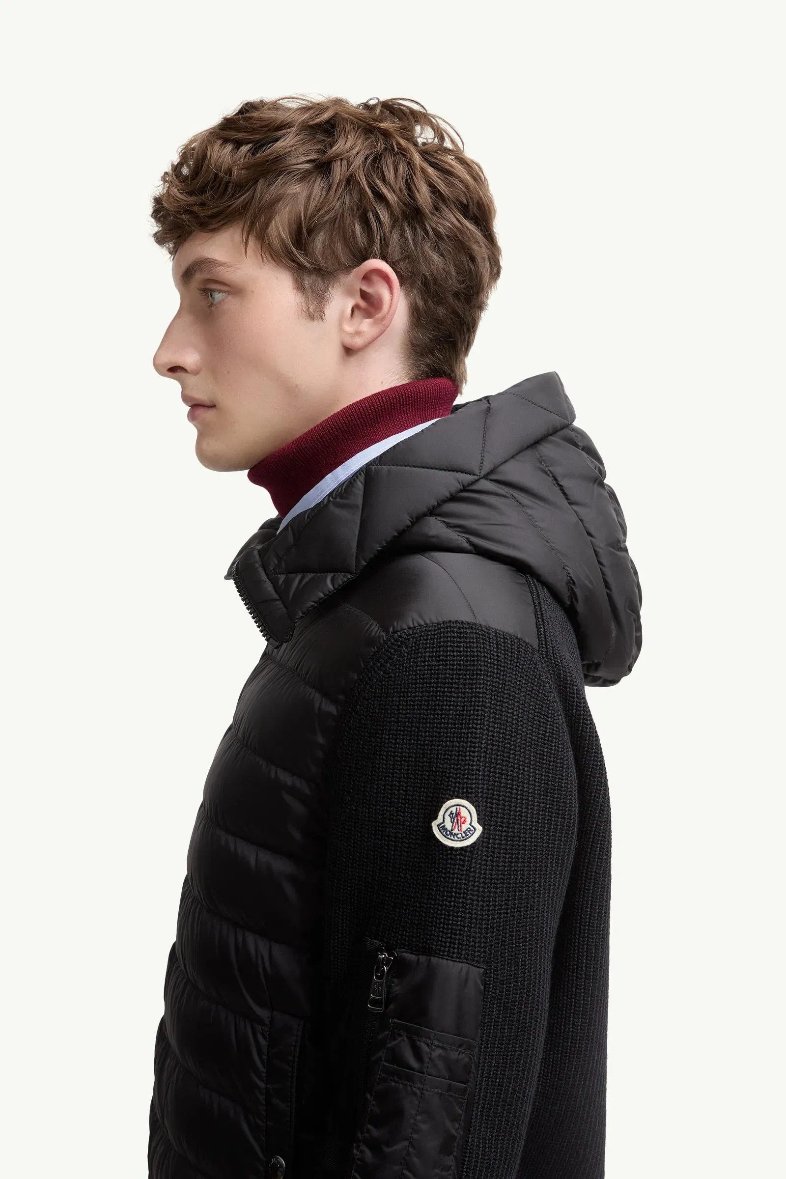 Moncler Padded Zip-Up Cardigan Black Black
