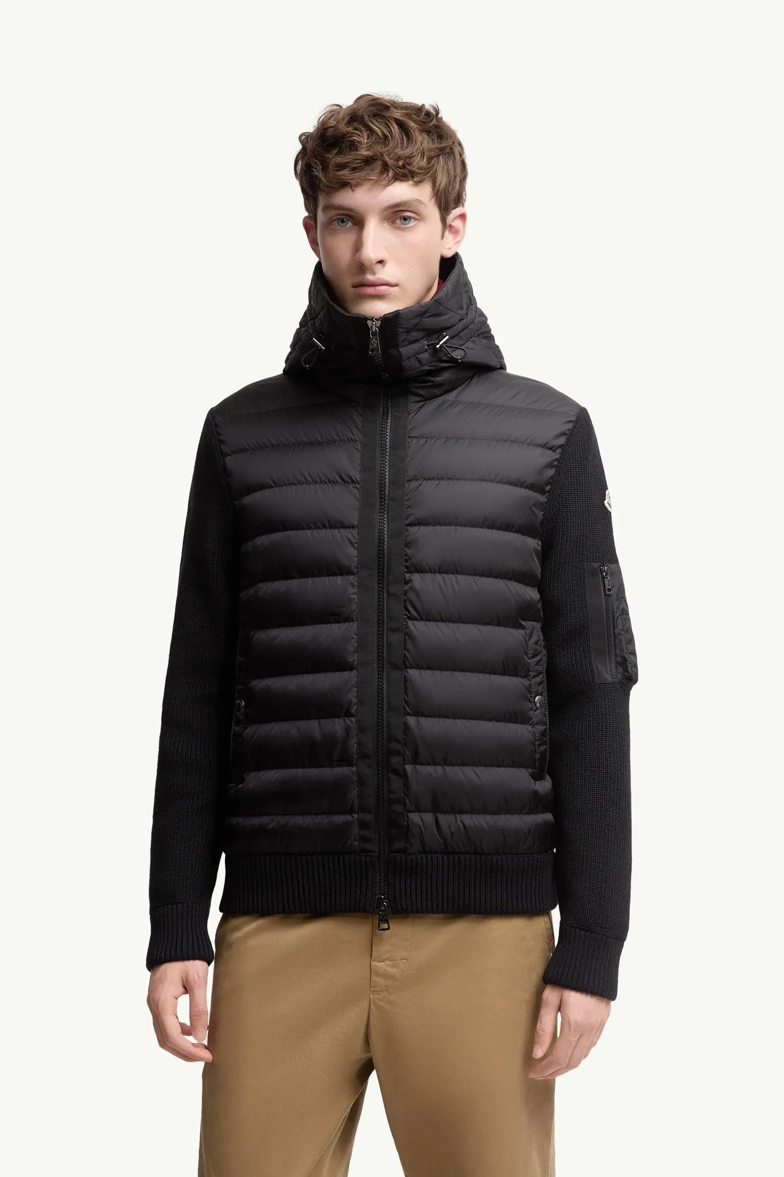 Moncler Padded Zip-Up Cardigan Black Black