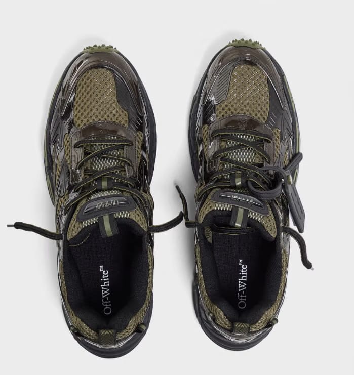 OFF WHITE Men's Be Right Back Retro-Inspired Comfort Sneakers 'Green/Black'