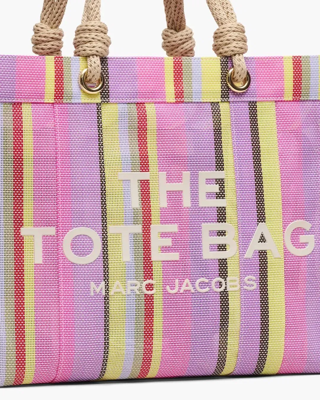 The Stripe Mesh Large Tote Bag