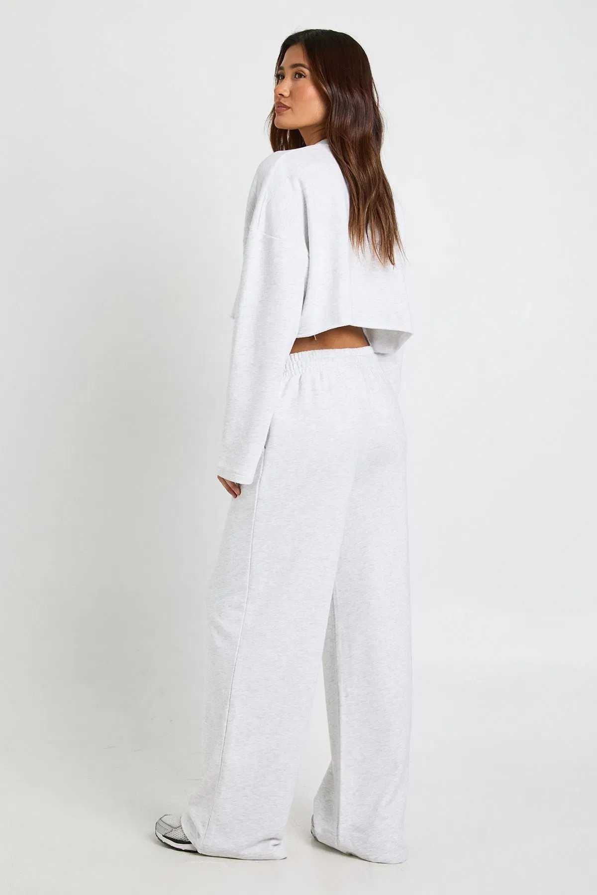 Boxy Crop Sweatshirt Tracksuit