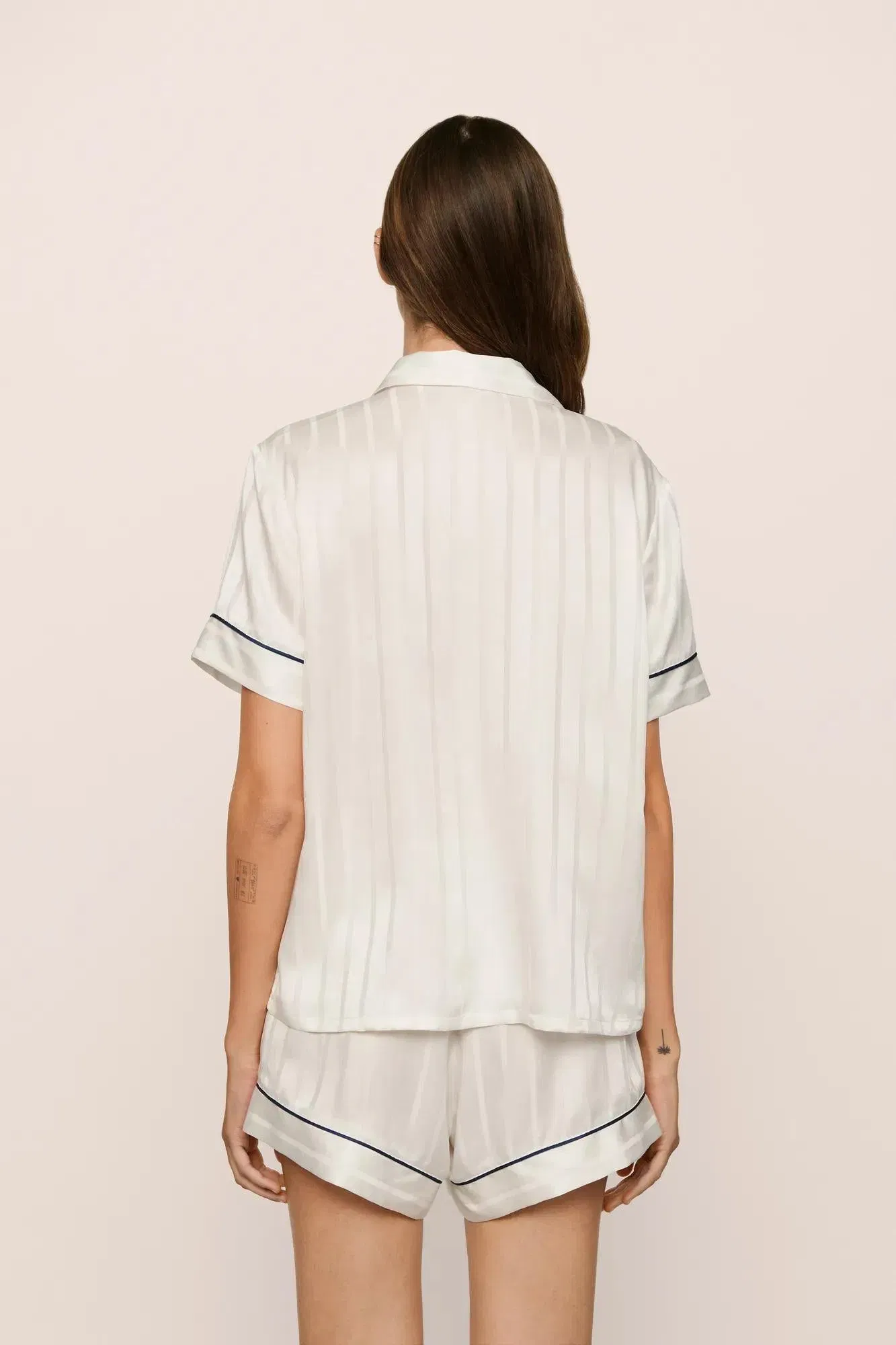 Inez Washable Silk Jacquard Short PJ Set