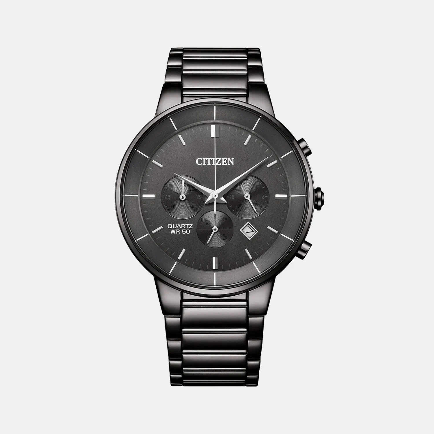 Citizen Men Quartz Grey Dial Chronograph Stainless Steel An8227-53H