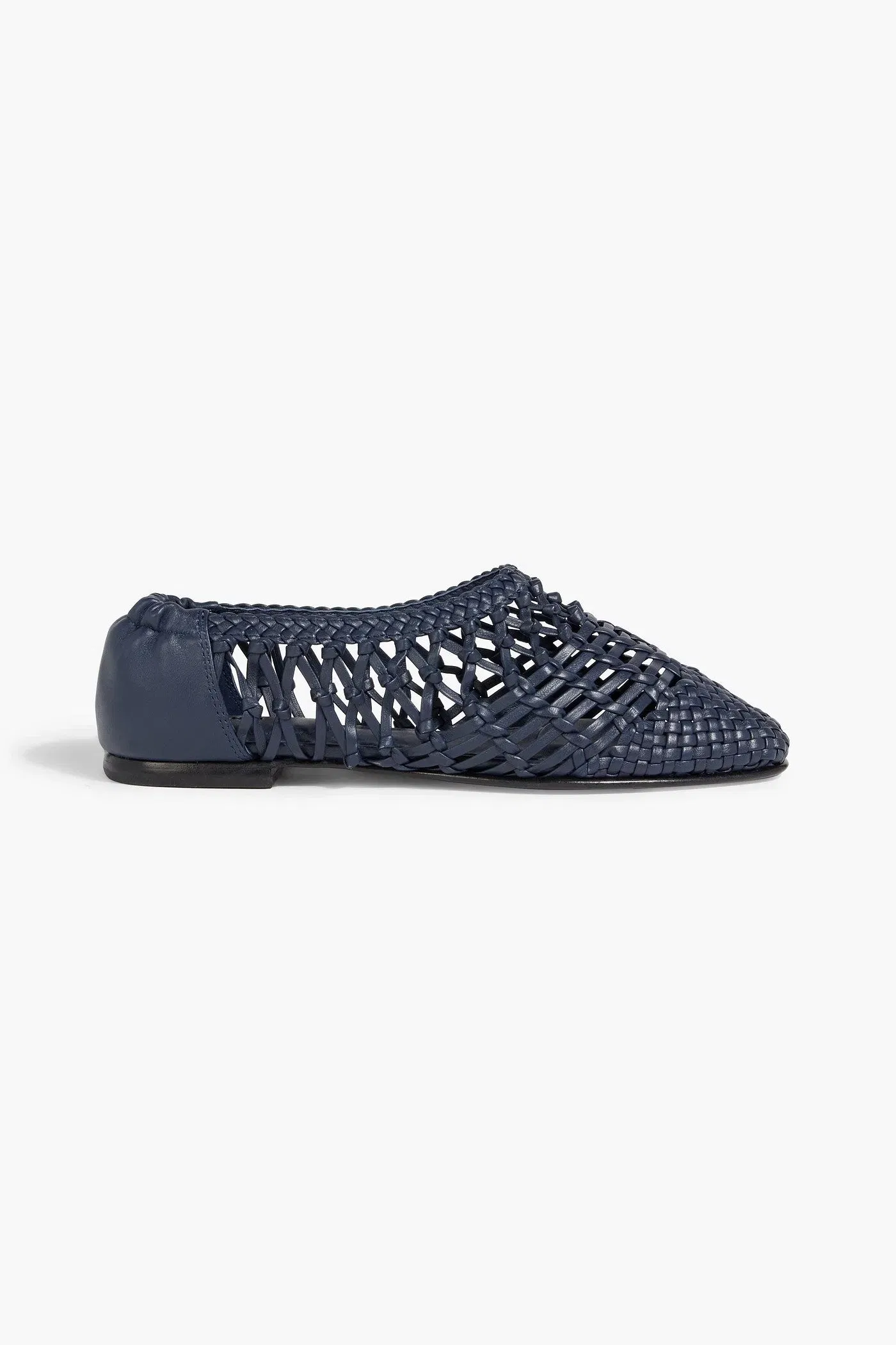 Simkhai Eden Woven Leather Ballet Flats Midnight Blue Women's