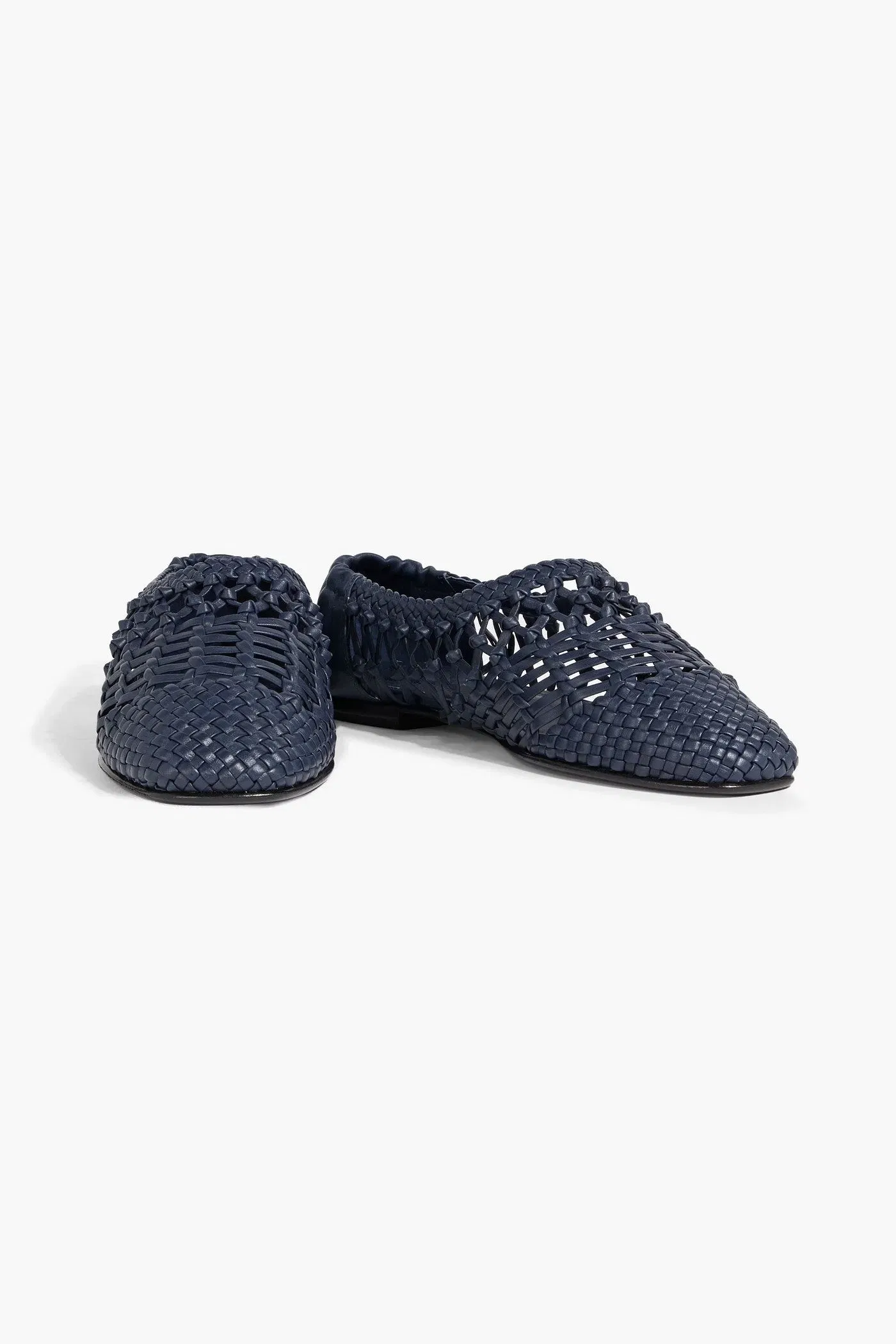 Simkhai Eden Woven Leather Ballet Flats Midnight Blue Women's