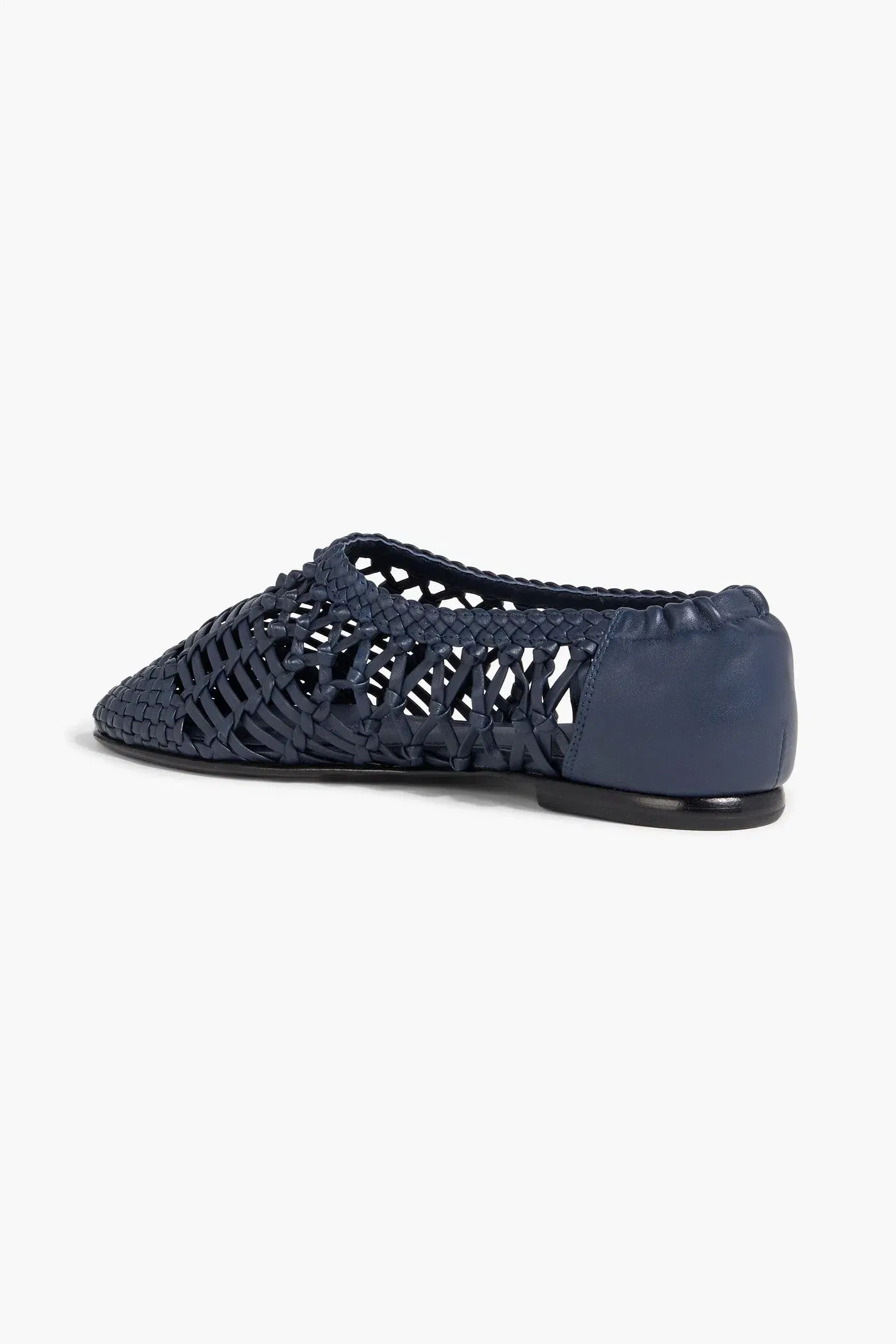 Simkhai Eden Woven Leather Ballet Flats Midnight Blue Women's