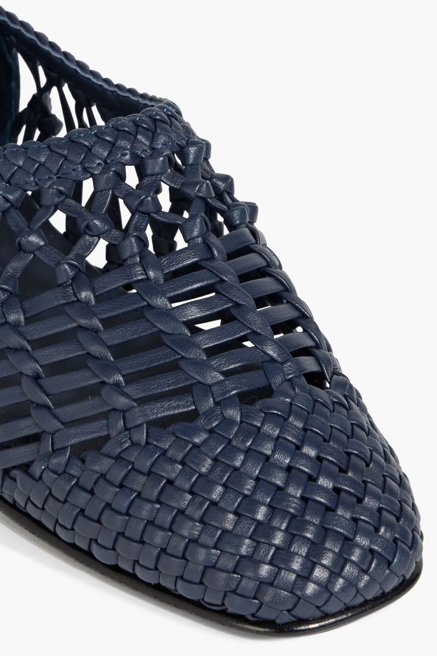 Simkhai Eden Woven Leather Ballet Flats Midnight Blue Women's