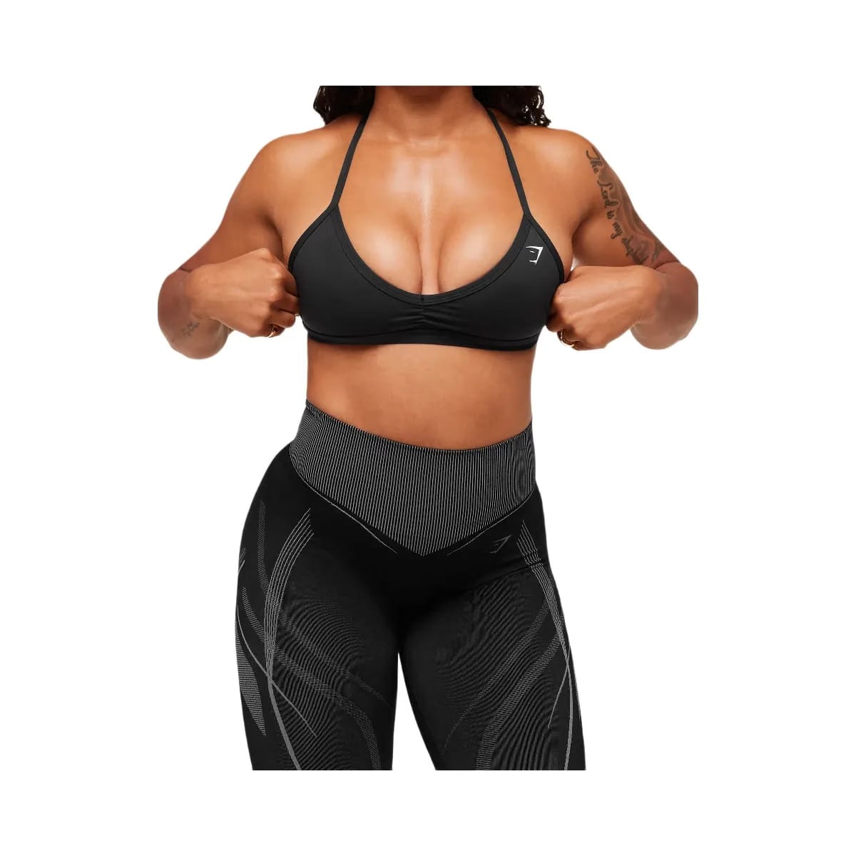 Gymshark x Analis Seamless Leggings - Black/Silver Grey