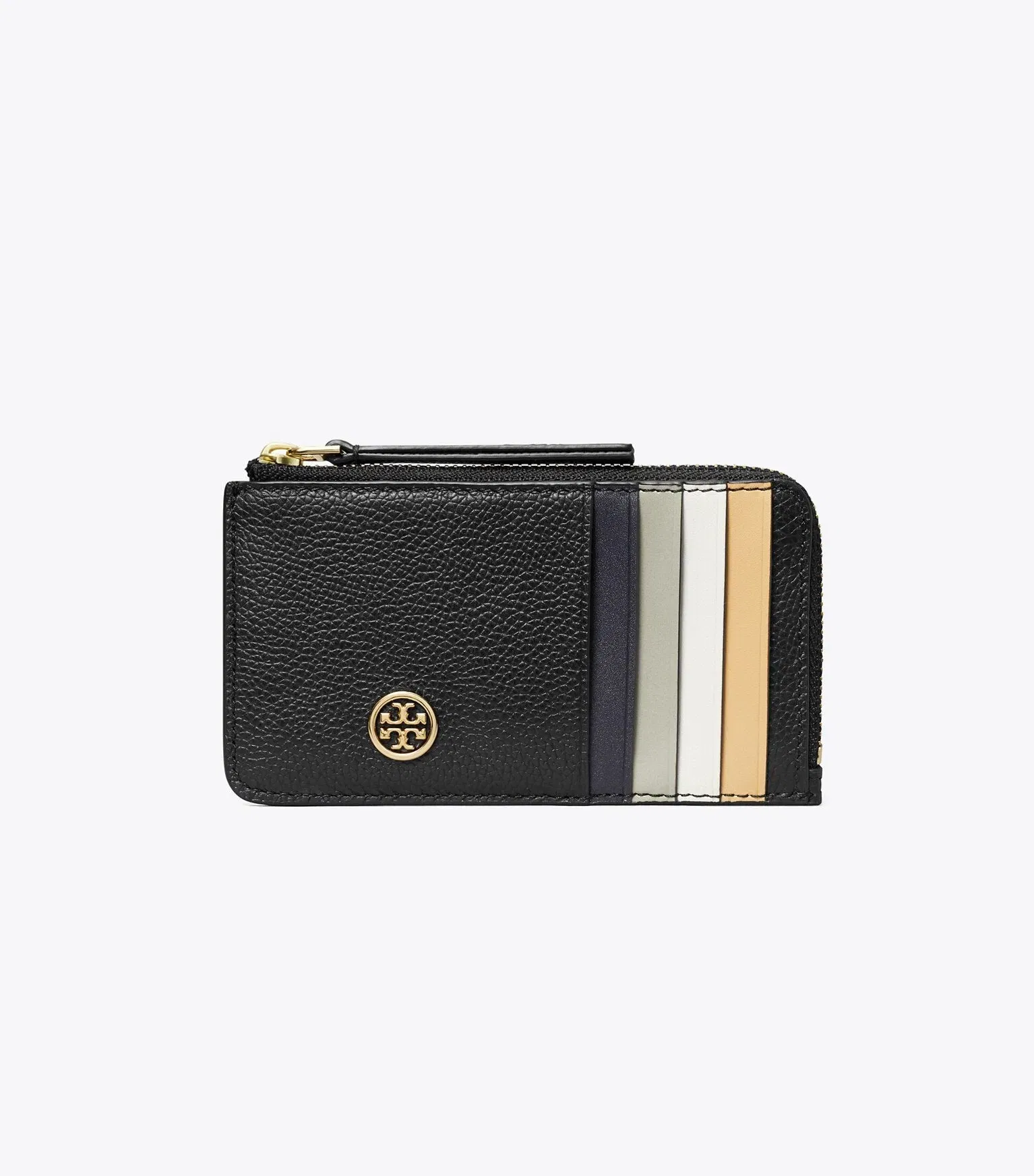 Robinson Pebbled Top-Zip Card Case