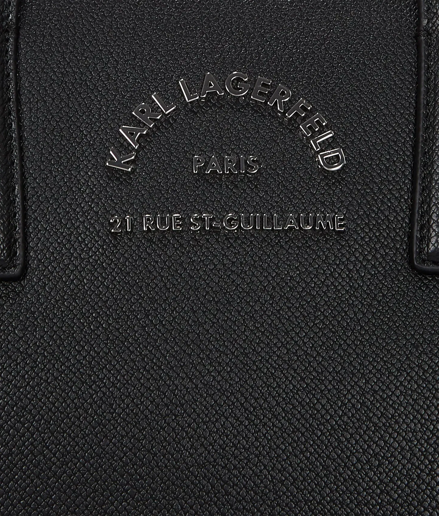 KarlLagerfeld Rue St-Guillaume Metal Satchel Bag Black