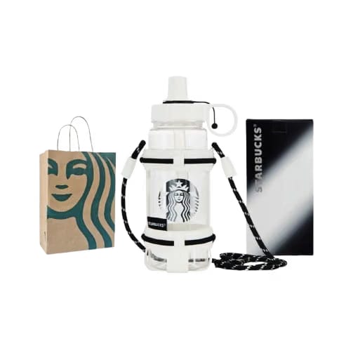 Starbucks Plastic Straw Tumbler with Carry Strap — Men's & Student Edition (Summer Active Series) | Practical for Summer, Large Capacity (760ml), Portable, All-Season Use
