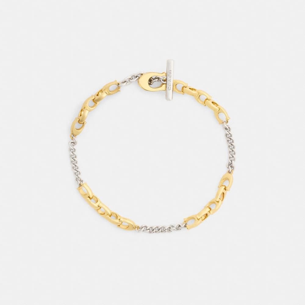 Coach Linked C Bracelet Gold Silver