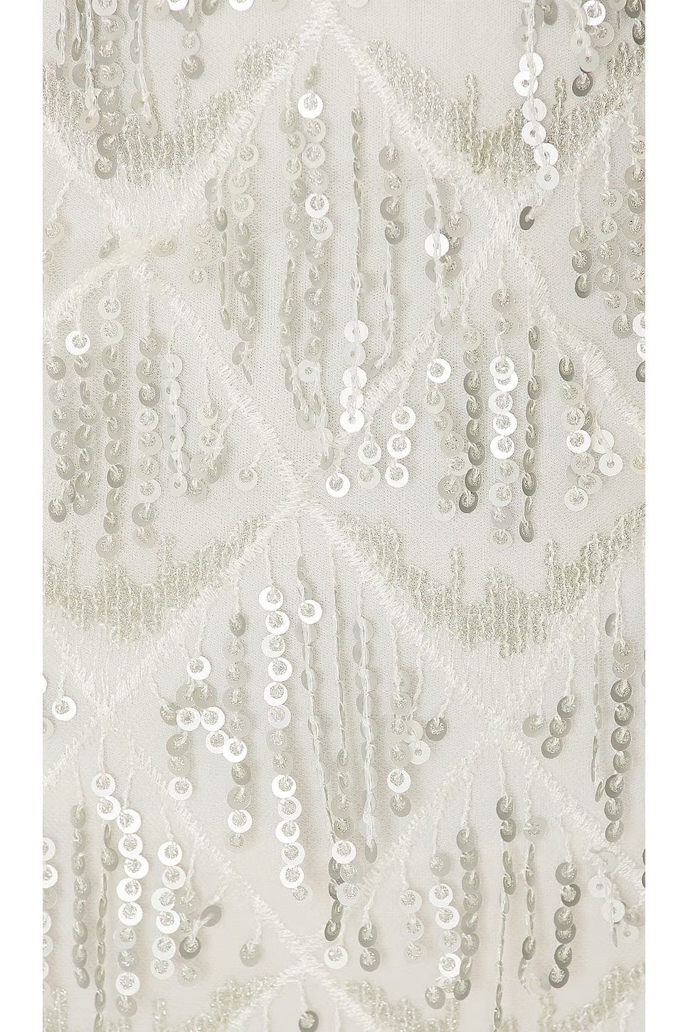 superdown Nia Sequin Fringe Dress in White