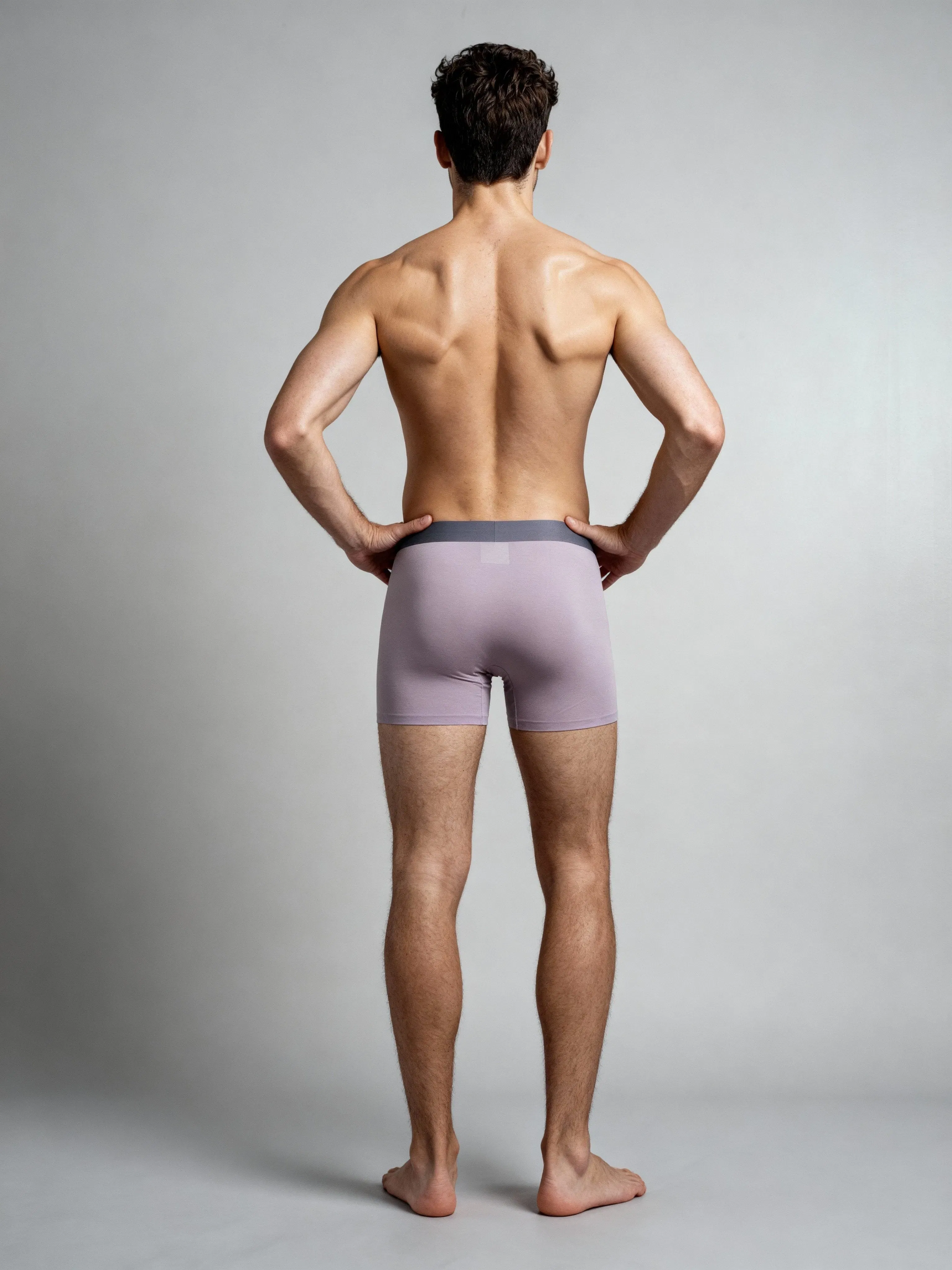 Men V WALK LIGHT PINK Solid Luxury Elastic Trunk by Manaca
