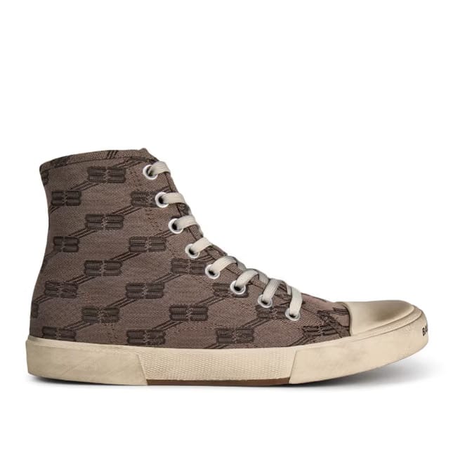 BALENCIAGA  Paris High Tops Grey/Brown