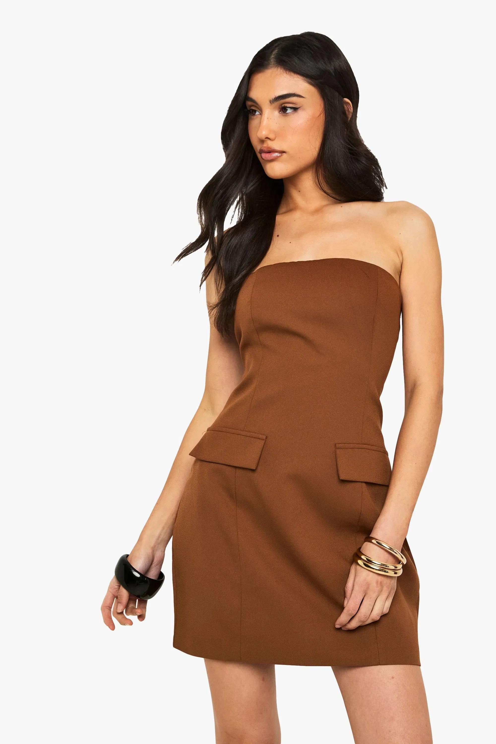 Bandeau Tailored Mini Dress